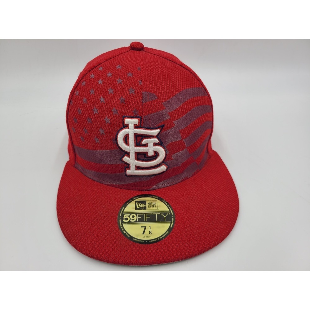 St Louis Cardinals New Era‎ 59Fifty Fitted 7 1/8 Hat Cap American Flag USA MLB